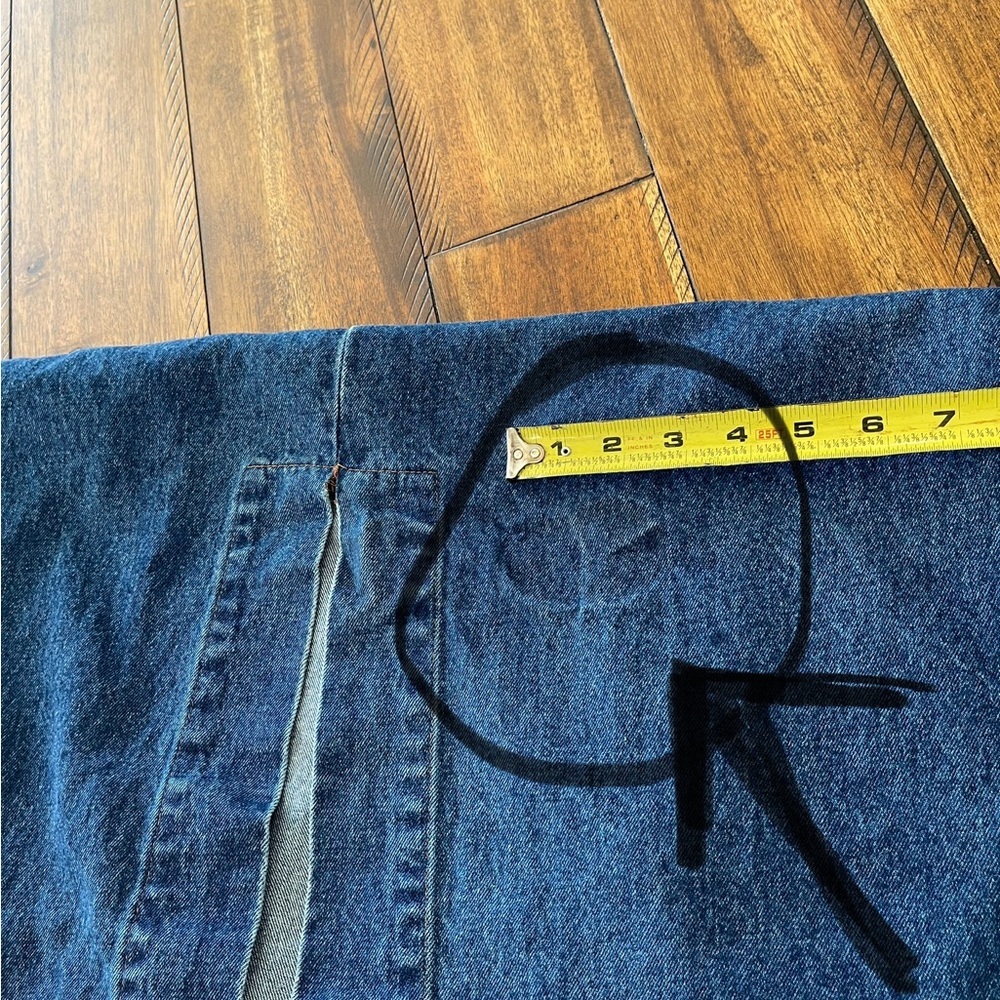 Denim Blue Frayed Hem Skirt - Picture 15 of 16